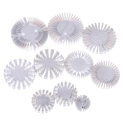 Dissipador de Calor LED de Alta Potência para Radiador COB Diâmetro 25/37.5/40/48/50/53/60/65/67mm Girassol Radiador Sólido Alumínio Liga de Alumínio Redondo