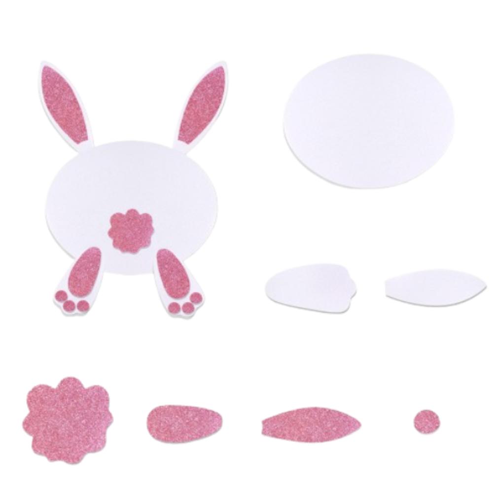 

Funny Rabbit Egg Window Sticker Cartoon Chicken Wall Sticker Easter Felt Door Sticker Party Favors Style 3