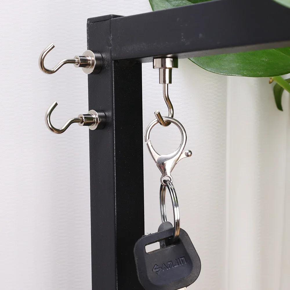 10/5/1Pcs Metal Strong Magnetic Hooks Wall-mounted Heavy Duty Magnet Hook Key Coat Hanging Hanger Home Kitchen Bathroom Storage