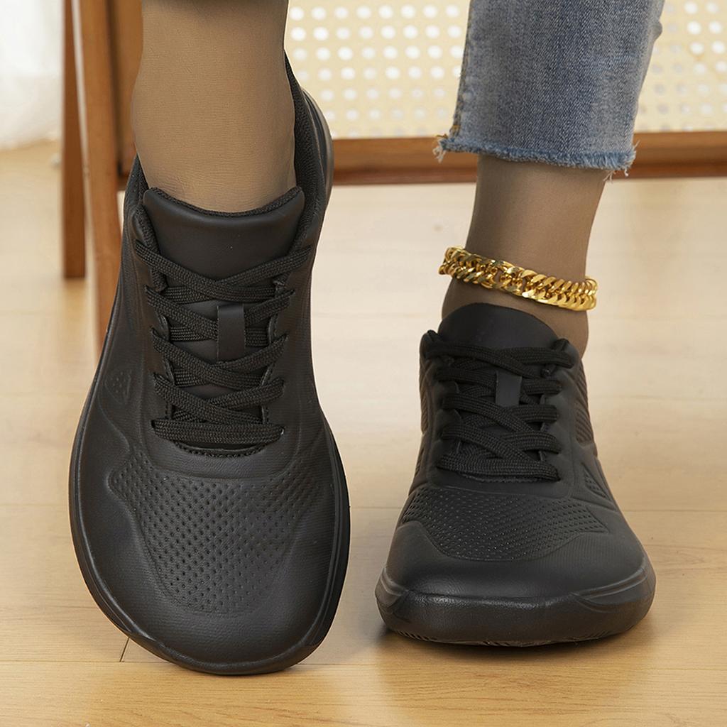 TUINANLE Modische Damen Flache Sneaker Bling Rosa Dicke Sohle Schnürung Glänzend Trend Freizeit Atmungsaktive Schuhe