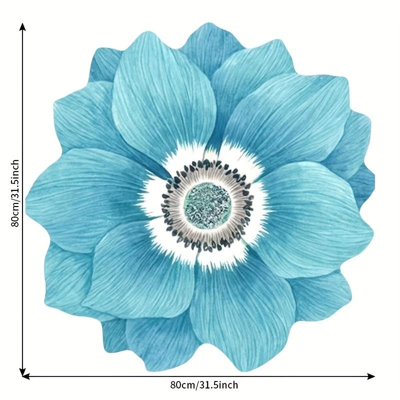 

VIKAMA Flower-Shaped Doormat for The Entrance Non-Slip Mat for The Living Room Floral Carpet for The Bedside Kitchen Rug Home 60X60CM(2X2FT
