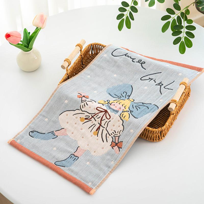 Cartoon Children's Pure Cotton Gauze Towel 25x50cm - Absorbent & Quick-Drying for Face Washing