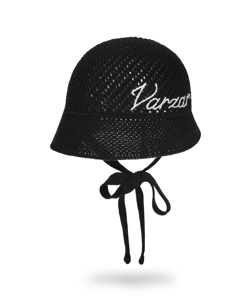 Bajal New Wave Bazal Punched Knit Bonnet Hat Black