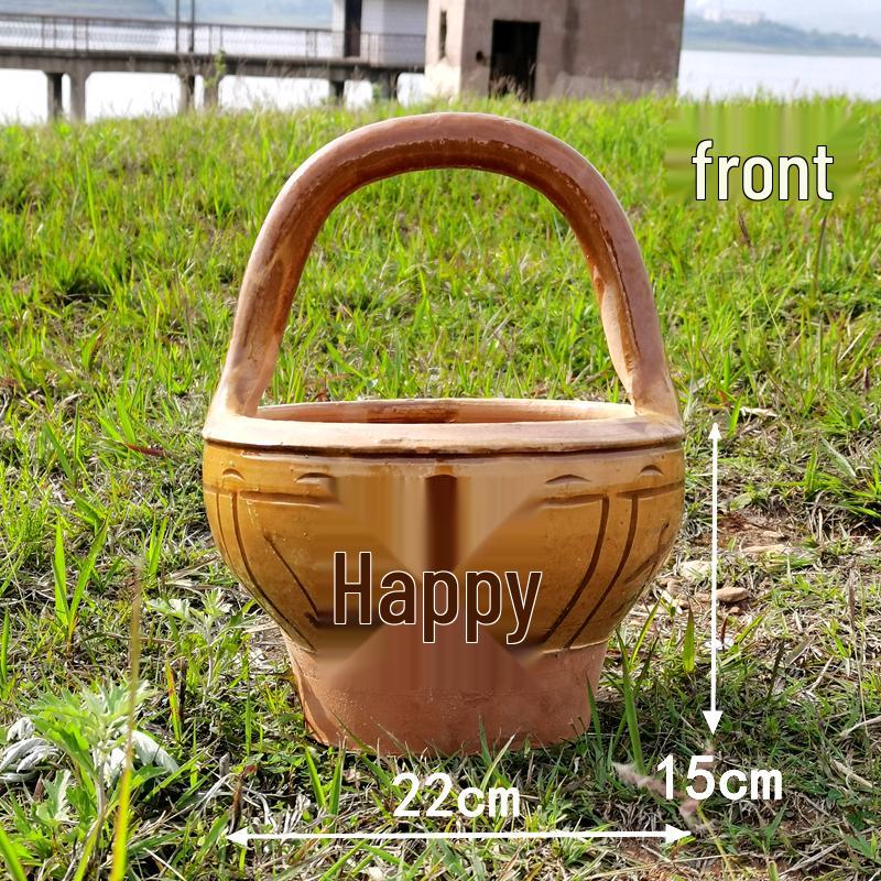 Vintage Clay Charcoal Stove - Rustic Household Fire Pit for Outdoor Bonfires and Firewood Heating