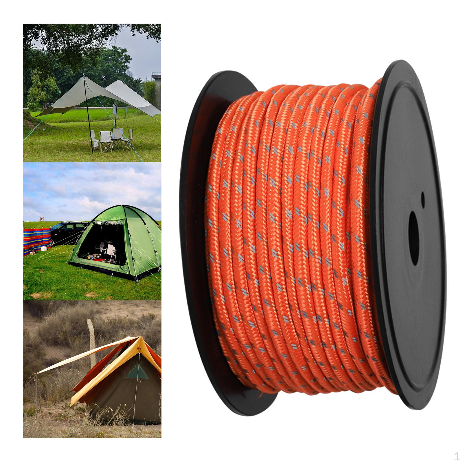 Reflective Tent Guyline Set for Outdoor Exploration Orange