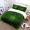 Green Spiral Decorative Set Soft Comfortable Duvet Cover Bedding Set Included 1*Duvet Cover & 2*Pillowcases, Gift