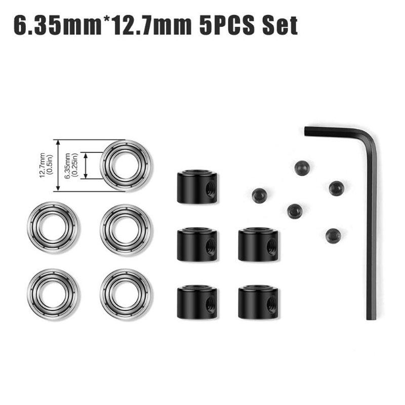 Bit de router Ghid pentru rulmenți cu bile montat în partea de sus Freză Set chei pentru rulmenți Set de accesorii rulmenți 4,76 mm 6,35 mm 12,7 mm