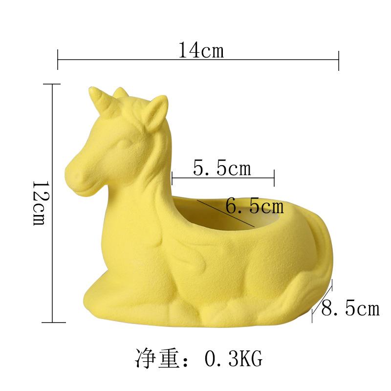 Simple White Creative Succulent Plant Flower Device Cartoon Animal Japanese New Ceramic Flower Pot