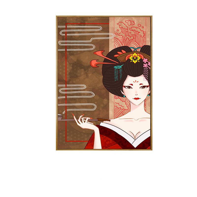 Chinese Style Ukiyo-e Japanese Canvas Painting Japanese Figure Posters Wall Art Restaurant Sushi Restaurant Living Room Decor