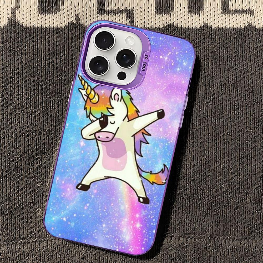 Unicorn cartoon Phone Case For iPhone 16 15 14 13 12 11 Pro Max X XR XSMAX 8 7 Plus Matte Shockproof Back Cover