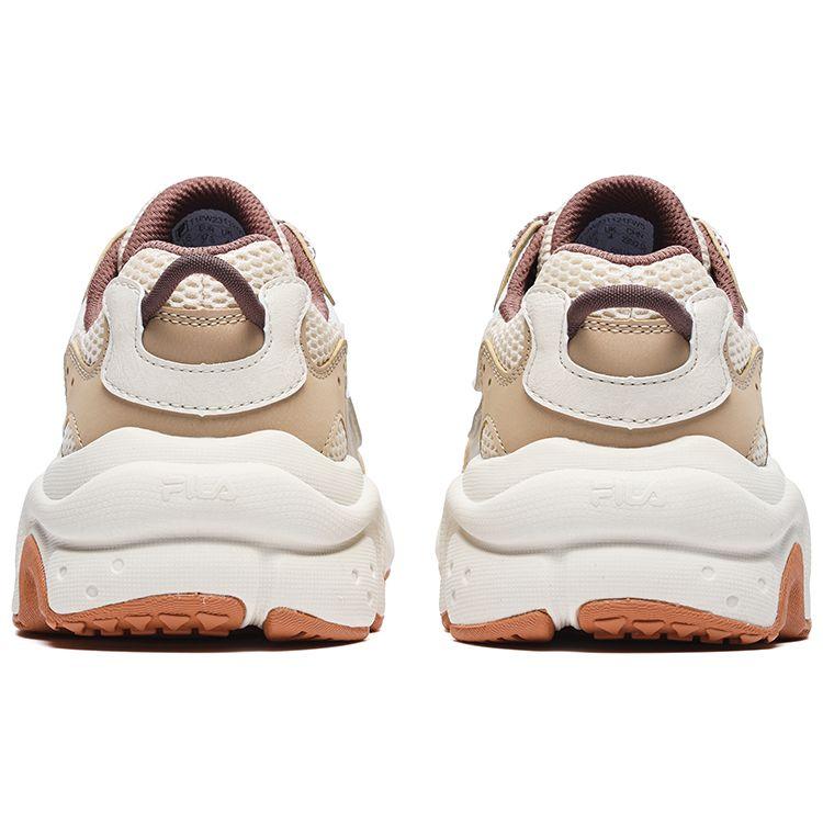 Fila Fusion Raccoon Fabric Synthetic Leather TPU Casual Low-Top Dad Shoes Women Sneaker White Sesame T12W231121FWS