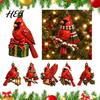 Party Supplies for Christmas Red Bird Tree Ornament, Acrylic Hanging Decor Ornaments Fireplace Holiday, Festive Pendant Home Fireplace, Gift