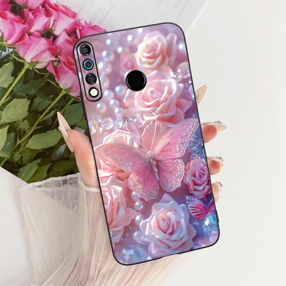 For Tecno Spark 4 Case KC8 Luxury Flowers Butterfly Painted Cover Soft Silicone Case For Tecno Camon 12 Camon12 CC7S Spark4 Bags
