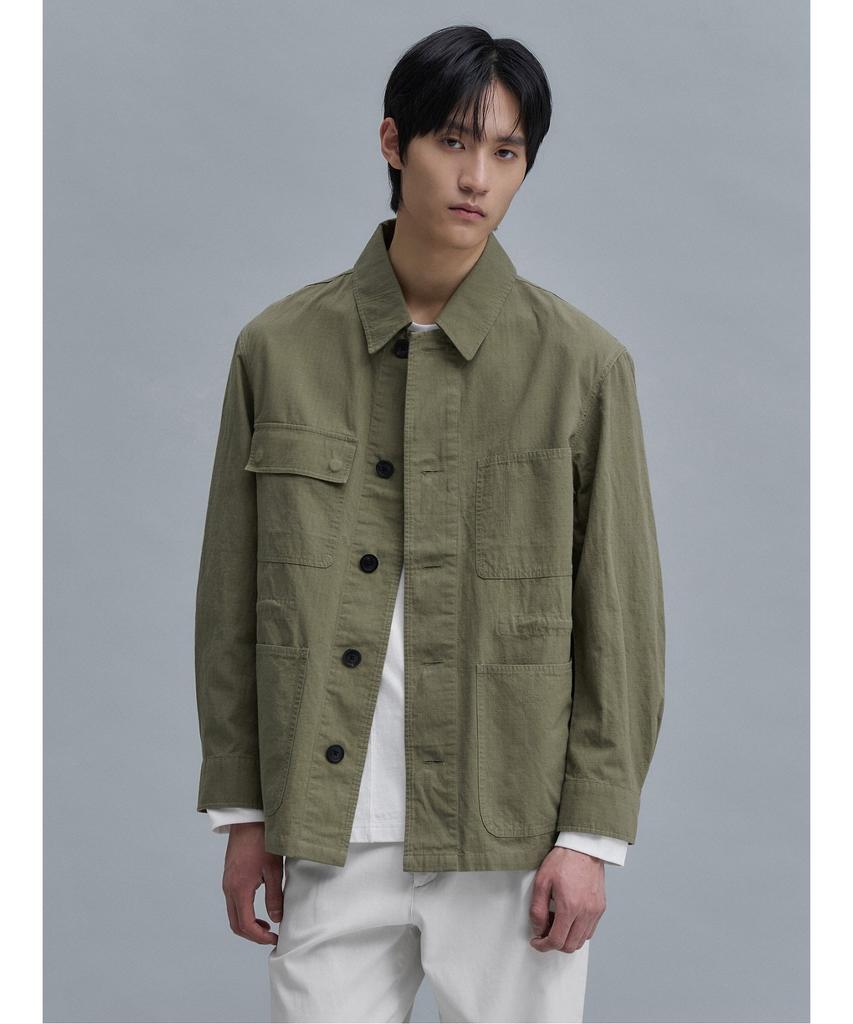Shift.G Cotton Linen Field Jacket Khaki