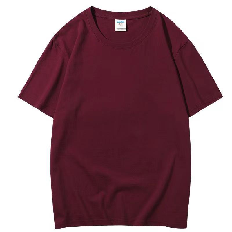Unisex Locker geschnittenes T-Shirt mit Rundhalsausschnitt aus gekämmter Baumwolle mit Logodruckoption - Einfarbig, Kurzärmlig, Ideal für die Arbeit oder Freizeit.