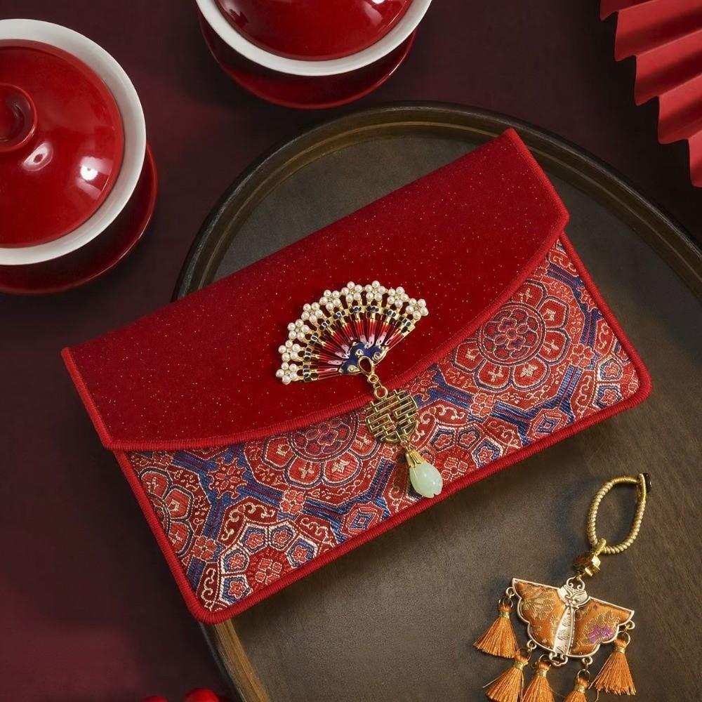 Chinese Style New Year Red Envelope Traditional Red Packet Hongbao Lucky Money Bag Party Gifts