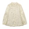 Women's 3D Embroidered Lace Shirt - Spring/Autumn 2026 Collection