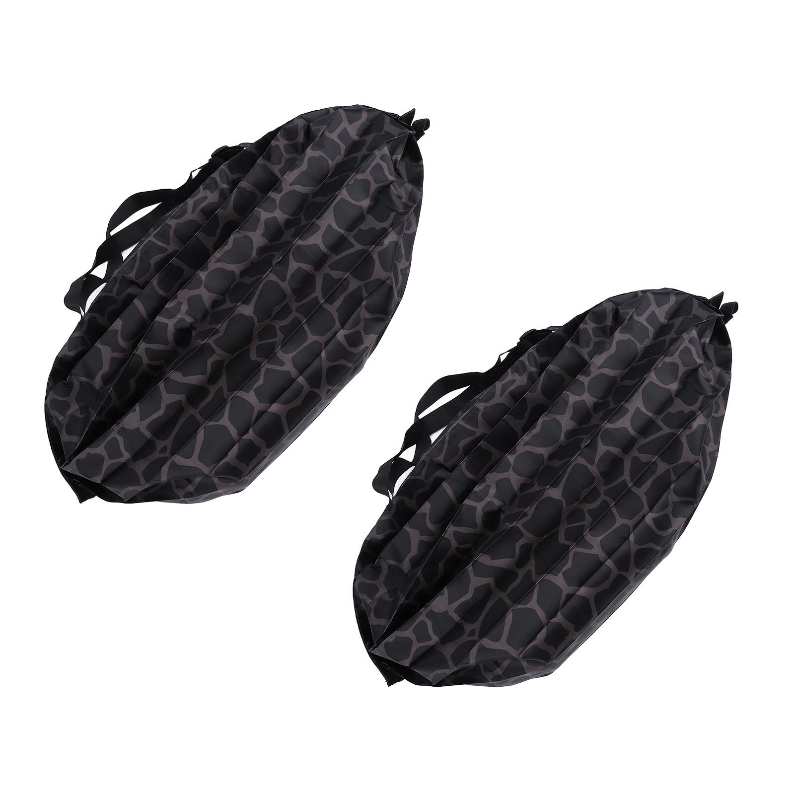 

2 шт. Сумка для хранения инструментов для ногтей Утолщенный органайзер для лаков для ногтей Большой вместимости Складной Дорожный Инструмент для волос чёрный