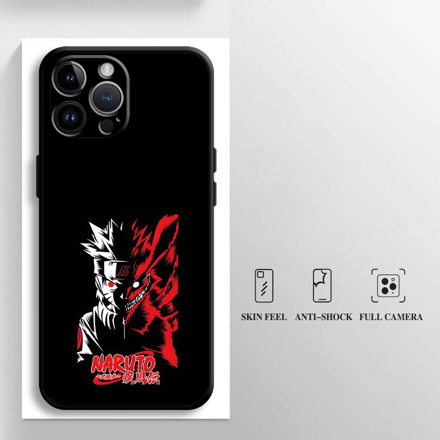 

Cool Nine-Tailed Black Soft Phone Cover Case for iPhone XR 7 8 XS Max 15 16 14 Plus 13 12 11 Pro Max iPhone 7 Plus