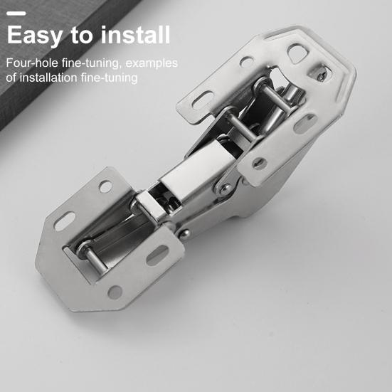 Kitchen Cabinet Hinges Rustproof Corrosion Resistant Multipurpose No Pre-drilled Heavy Duty Soft Close Hidden Hinges