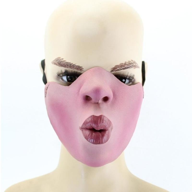 Halloween Wild Funny Mask Masquerade Cos Half Face Mask Latex Half Face Mask Funny Mask