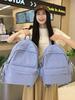 Schoolgirl Nylon Plaid Backpack With Fabric And Curved Shoulder Straps For High School Students