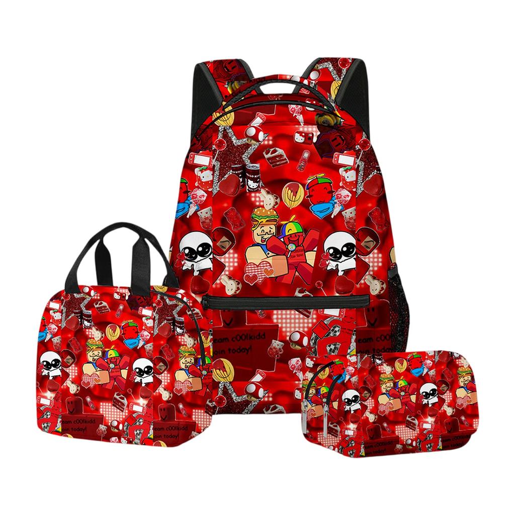 Cartoon Printing Casual Shoulder Bag Junior High School Students Large Capacity Backpacks