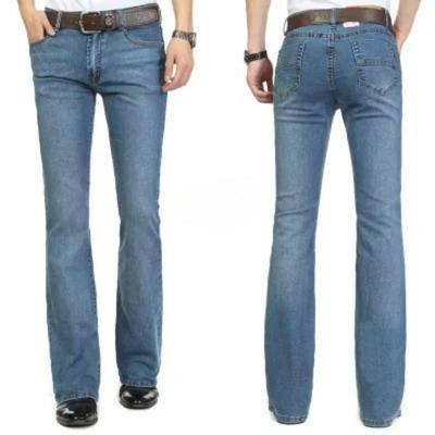 Men's Spring and Fall Plus Size Straight Jeans Casual Vintage Denim Pants Loose Jeans