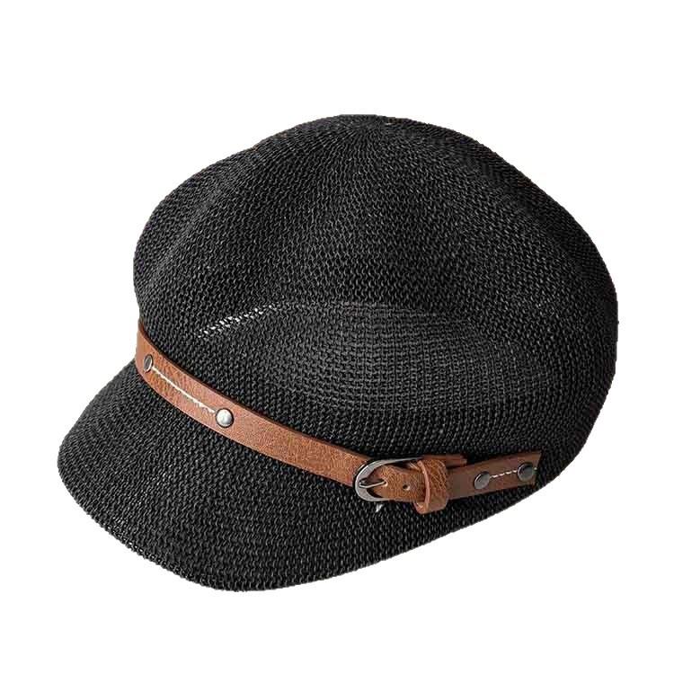 New hollowed out star anise bud hat women's summer travel versatile sunscreen straw hat British short edge cap
