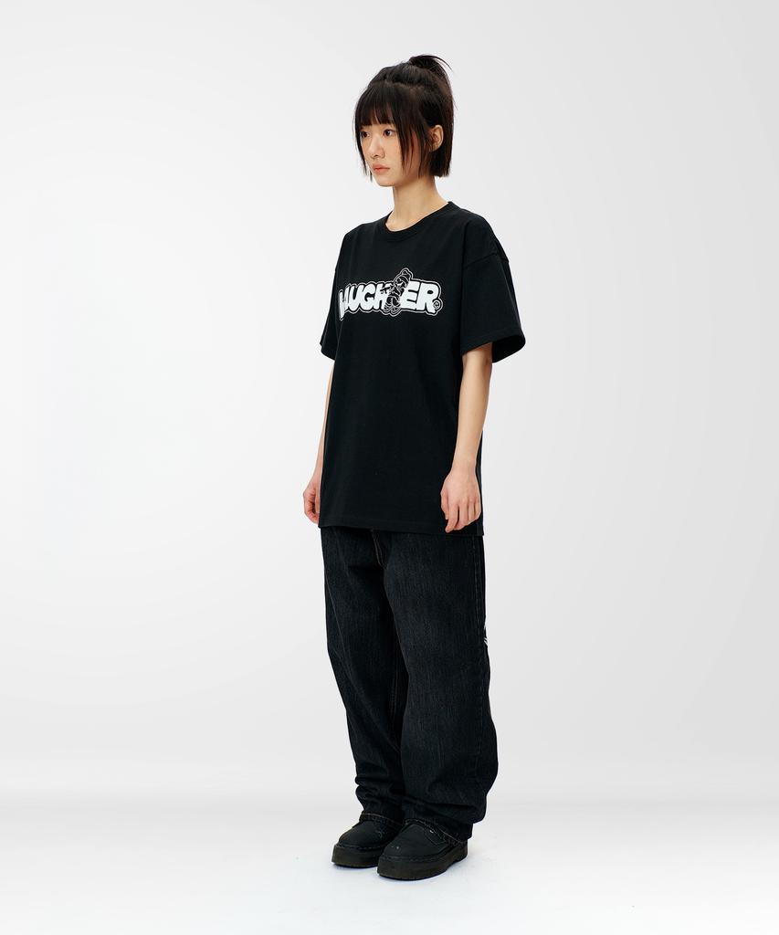 LAUGHER Signature Logo T-Shirt - Black