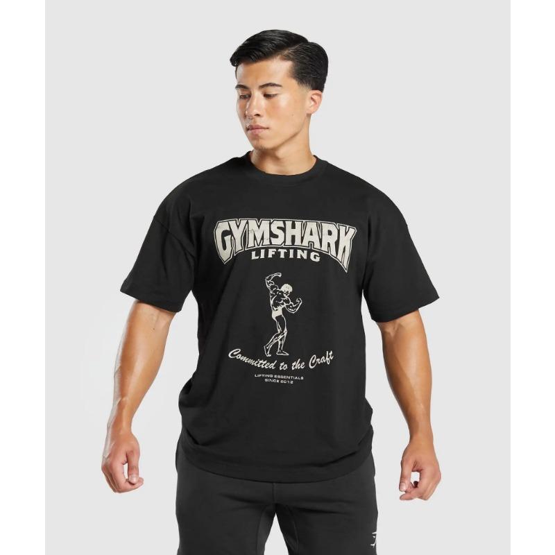 Men's Quick-drying Fitness Polyester Top T-shirt Shark Clothing Comfortable Breathable Sports Fitness Wear T-Shirts Men’s