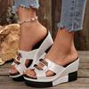 2026 New Improve Fashion Student Roman Lady Shoes Summer Wedge Thick Platform Women Sandals Slip On Versatile Sandalias Mujer