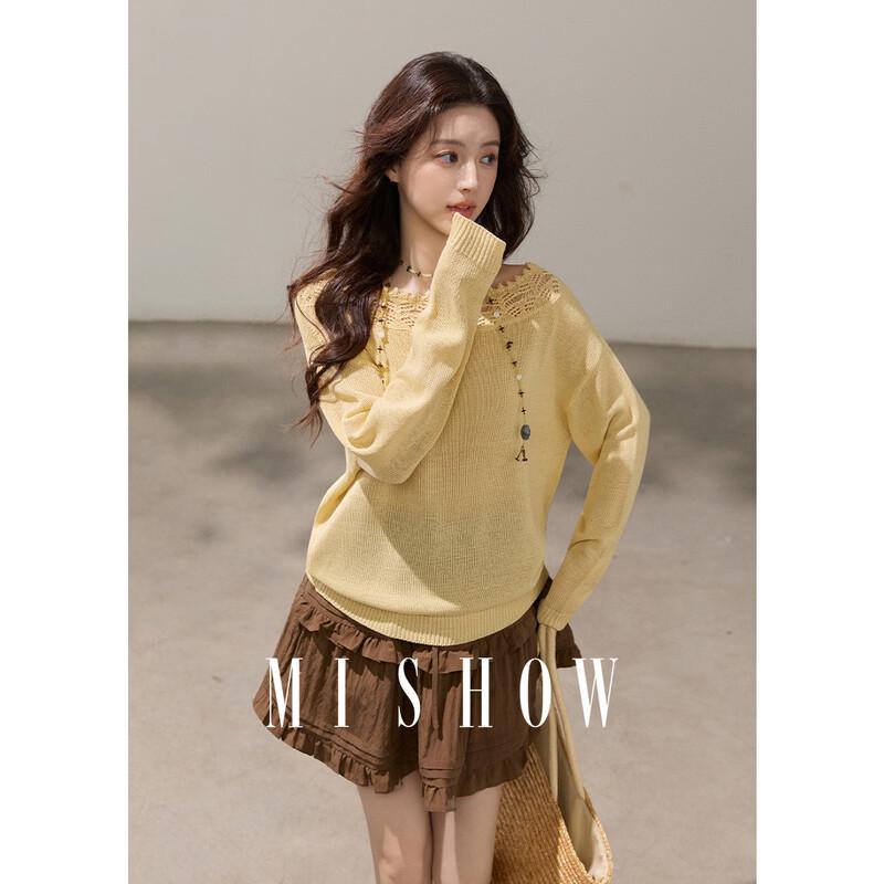 Women s French Style Off-Shoulder Knitted Lace Top One Size