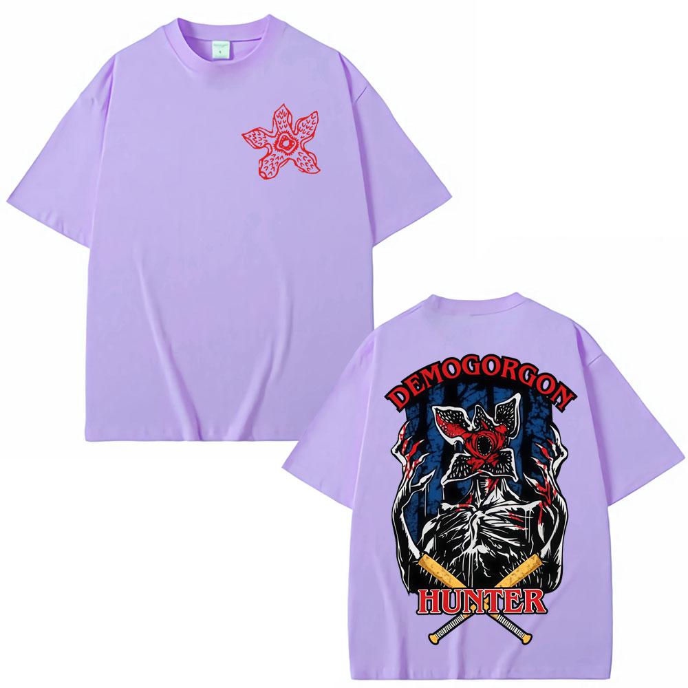 Eddie Munson Demogorgon Hunter T-shirt Cannibal Flower Monster Graphic T Shirts Men Women Fashion Cotton Short Sleeves T-shirts