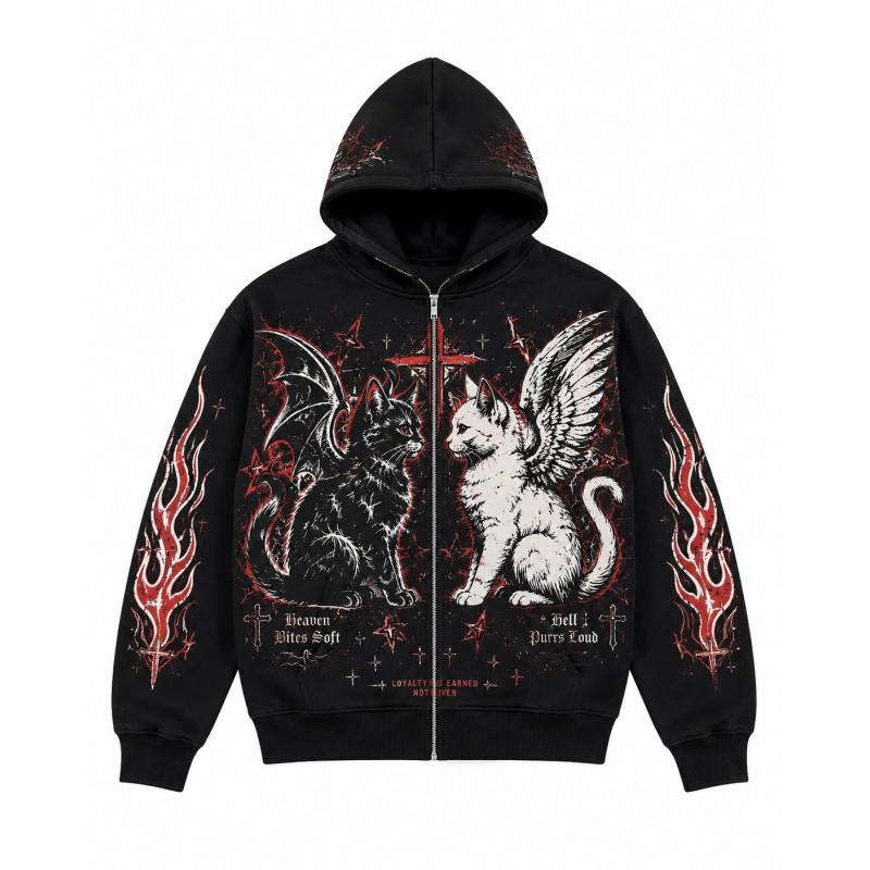 2026 Stand-Up Collar Unisex 3D Printed Hooded Sweatshirt Casual Loose Fit Long Sleeve Pullover Youth