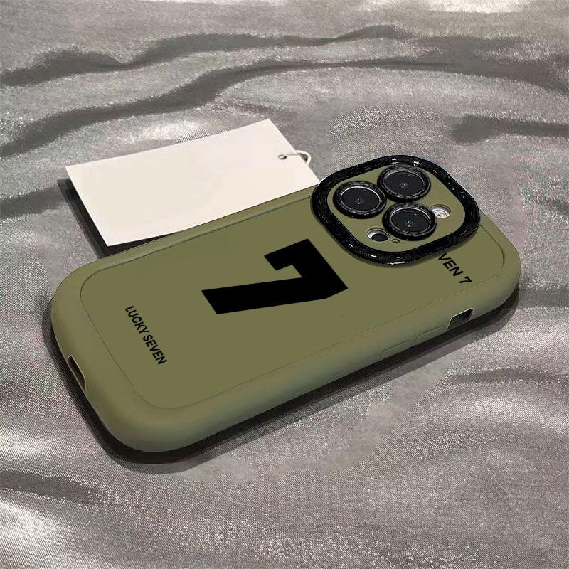 Lucky Number 7 Applicable To Apple 15 ProMax Mobile Case IPhone 16 13 New 14plus Silicone Huawei