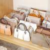 Clear Acrylic Purse Organizer 4-Compartment Hanging Handbag Storage Rack Closet Bag Divider Shelf For Tote Clutch