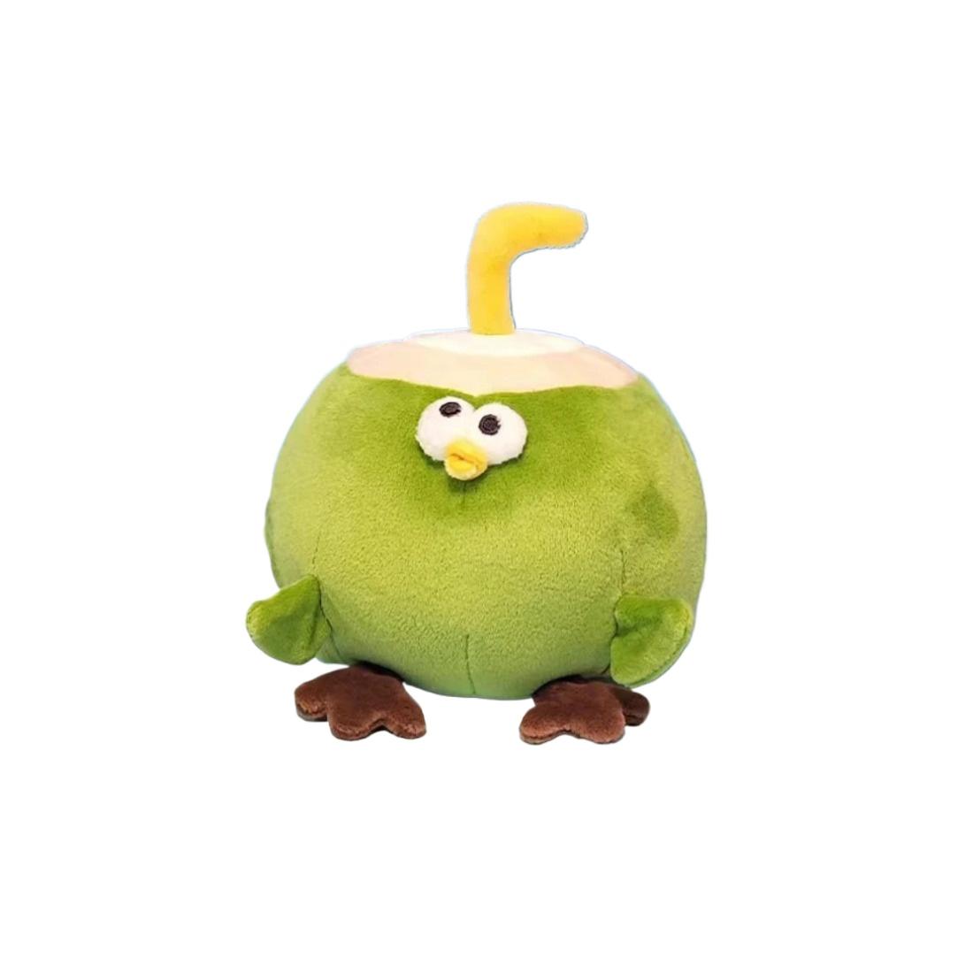 23CM Cartoon Simulation Anime Coconut Chicken Stuffed Plush Toy Cute Coconut Chicken Doll Children s Birthday Gift 23cm зелёный