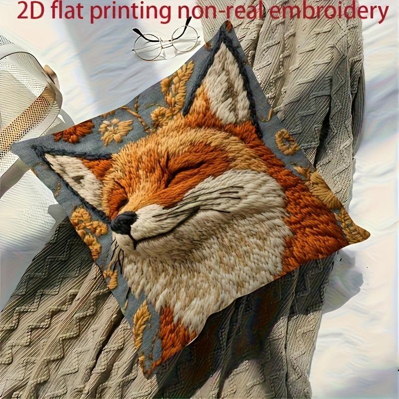 2D Flat - A Casual Fox Pattern Pillowcase