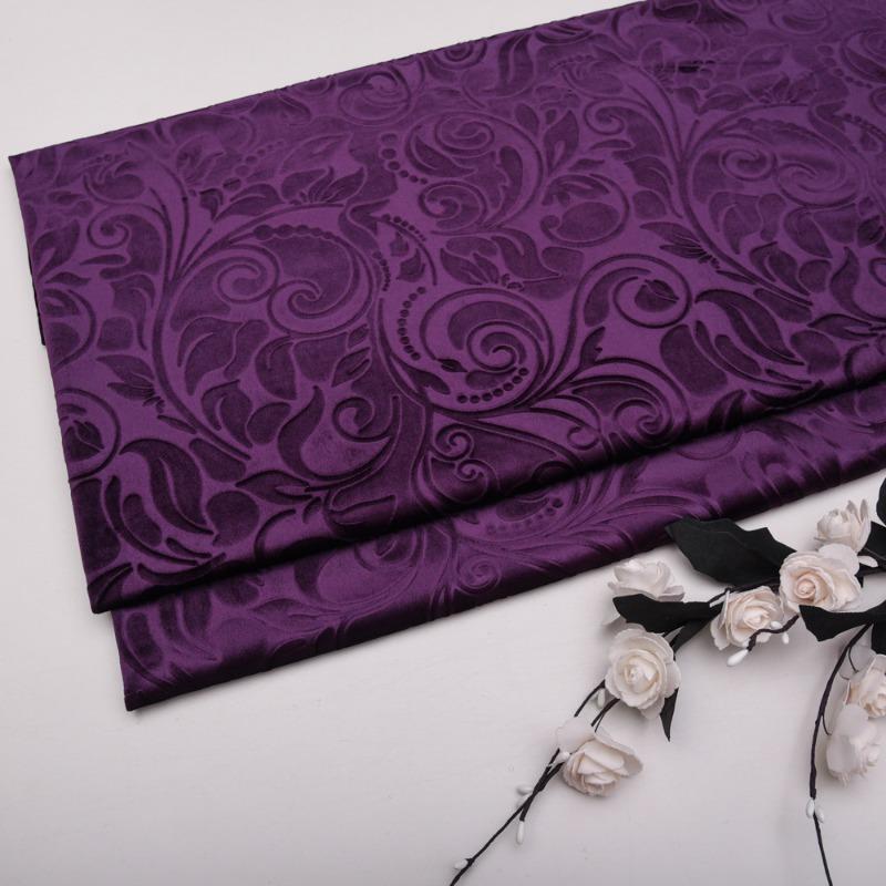 Solid Color 3D Embossed Velvet Fabric for DIY Sewing Curtain Pillowcase Cushion Cover Wedding Background Furniture Upholstery