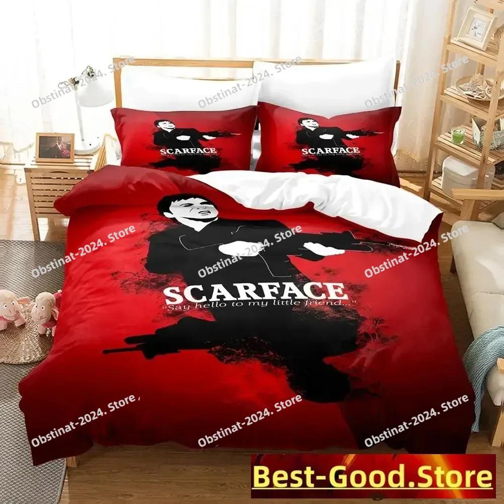 SCARFACE MOVIE Beding Set Single Twin Ful Quen King-Sized Dimensionsd Dimensions Bed Linen Set Adult People Kid Bedrom Duvetcover Sets Anime