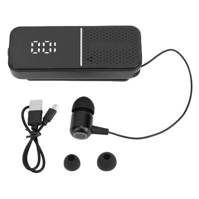 Fone de Ouvido de Lapela Sem Fio Bluetooth Vibração de Chamada Visor Digital Fones de Ouvido Sem Fio Bluetooth Preto