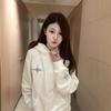Polaris Unisex Embroidered Hoodie - Velvet-Lined Cozy Sweatshirt for Couples, Autumn/Winter Style.
