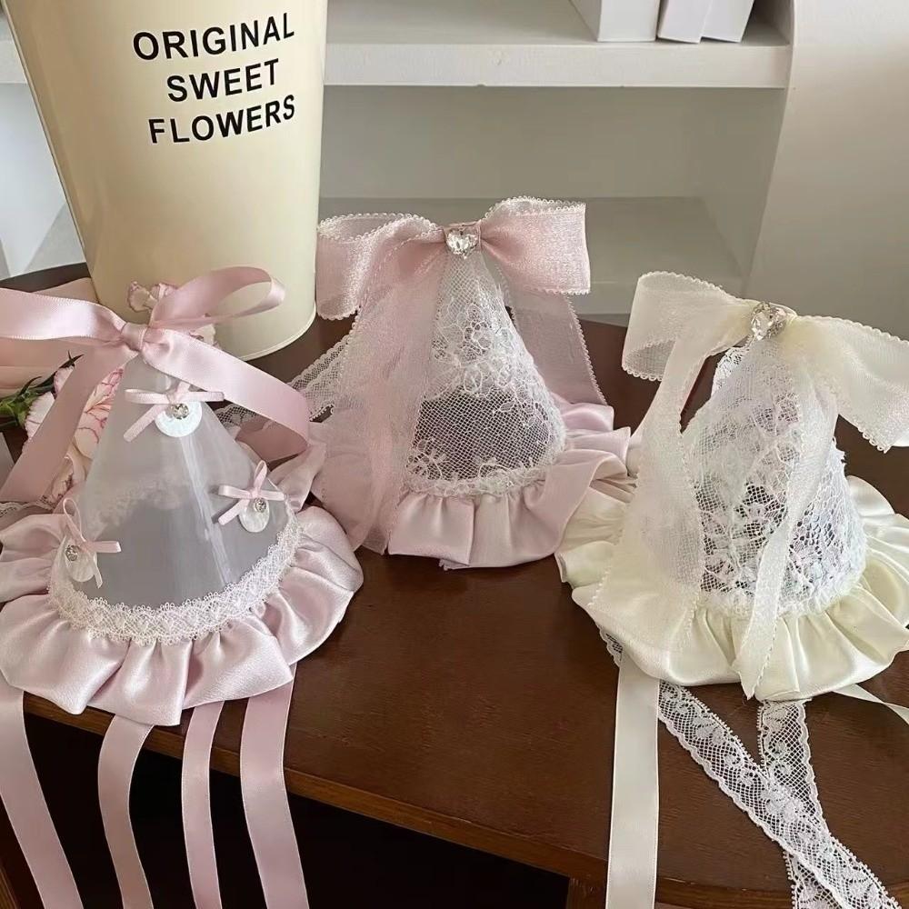 Flower Bow Birthday Hat Hair Clip Diamond Party Headdress Ins Girl Baby Headwear Kid Birthday Gift