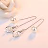 Tassel Pearl Earrings Long Tassel Temperament Versatile Ear Cable Twisted Pearl Ear Cable Women's Style