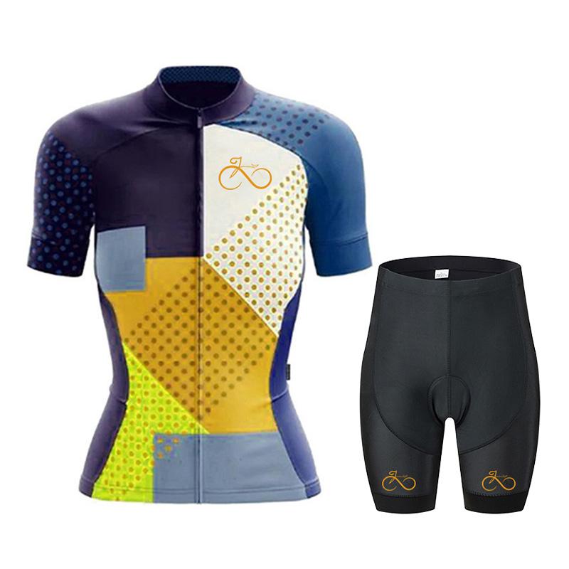 

2025 Fashion Cycling Set Women Cycling Jersey Short Sleeve Bicycle Cycling Clothing Kit Mtb Bike Wear Triathlon Maillot Ciclismo 4XL