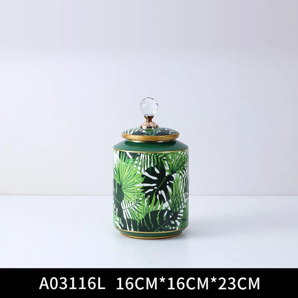 Nordic Light Luxury Ceramic Storage Jar Decoration Living Room Dried Flower Flower Arrangement Accessories Home Decoration Vase