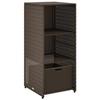 VidaXL Garden Storage Cabinet Brown 50x55x115 Cm Woven Resin 365548