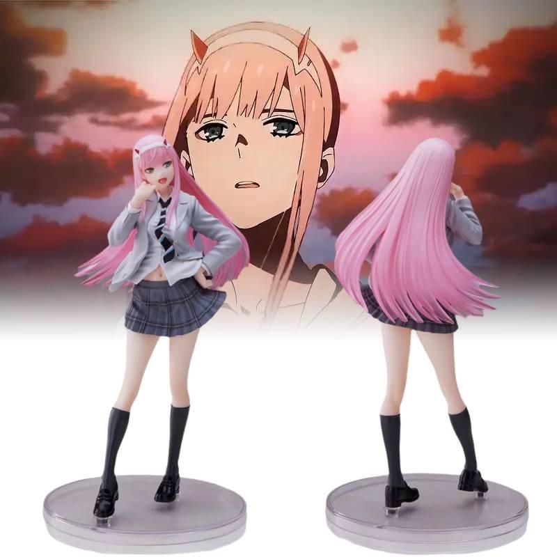 In Darling The Franxx Zero Two Figurine Anime Model Uniform Jk Statue Gift Toy