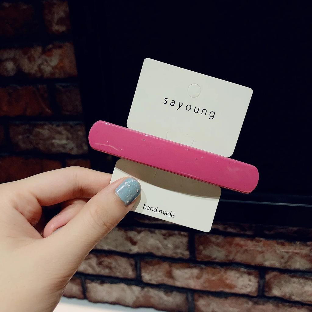Korean  Morandi Color Spring Hair Clip Women Girls Simple Hairpin Fashion Colorful Matte Barrette Hair Styling Accessories